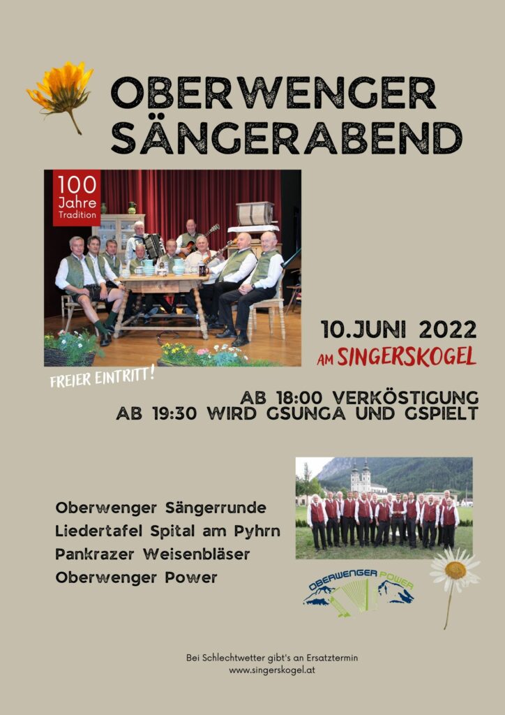 Oberwenger Sängerabend Plakat